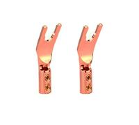 Spina connettore Y in rame puro, spina connettori forcella placcata rodio, spina connettore cavo altoparlante, jack cavo altoparlante ( Size : Pure Copper 2PCS )