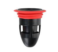 Spina del lavandino universale. Tappo di scarico deodorante in silicone for lavandini, confezione da 4 pezzi, colore nero/bianco(Schwarz,1pcs)