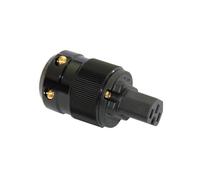 Spina di alimentazione Hi-end IEC C13 VDE femmina nero placcati oro 24k presa co