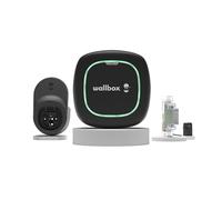 Wallbox Kit Pulsar MAX (caricatore per veicoli elettrici, misuratore di potenza e cavo dock) 7,4 kW, 5 m, T2 nero, compatibile con Alexa e Google Home