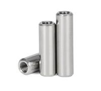 Spina di centraggio con filettatura interna in acciaio inossidabile 304 Perno posizionamento cilindrico Argento M3-M6 Dimensioni multiple(D6 M4-12MM)