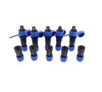 Spina di collegamento per aeronautica SP13 a 2 poli, IP68, 2 pin, senza saldatura, impermeabile, per lampade esterne, utilizza 250 V, 13 A (cavo 14 AWG, crimpatura a vite)