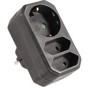 Spina di conversione - Spina diritta che trasforma un connettore tedesco in 3 uscite, ideale per più dispositivi elettrici. *
