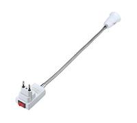 Spina di UE E27 Adattatore Presa con Interruttore On/Off Flessibile Estensione Lampada Holder Converter 40 cm