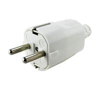 Spina diritta da 4,8 mm con messa a terra, 16 A, ideale per connessioni sicure e affidabili. Perfetto per dispositivi elettrici che richiedono alta efficienza. Colore nero, design compatto.