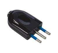 Spina dritta Fanton 2P+T 10A S11 250V IP20 Nero 82511-E