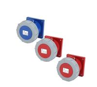 Spina e presa industriale IP67 63A 125A 3P/4P/5P Connettore elettrico Presa a parete 220V 380V Maschio Femmina(Panel mounted,125A-5P)