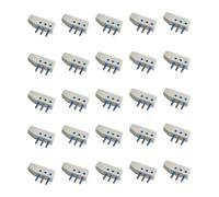 Spina Elettrica 16A 2P + T con Uscita Cavo a 90° Angolare, Attacco S17 Standard Italiano 16A con Spessore 15mm (25 Pezzi)