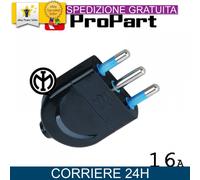 Spina Elettrica 16A 2P+T Nera - Connettore Sicuro e Affidabile