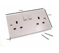 Spina Elettrica A Doppia Parete 13 Amp Interruttore 2 Gruppo Pacco Da 100