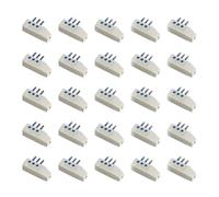 Spina Elettrica Piatta 10A 2P + T Uscita Cavo Angolare a 90°, Spina Attacco Italiano Piccolo 10A,Spessore 12mm Salvaspazio (25 Pezzi)