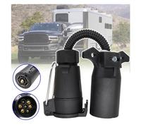 Spina femmina con presa rotonda a 7 pin for rimorchio Adattatore connettore adattatore for rimorchio a lama a 7 vie Parti for camper Accessori for camper e roulotte,Forte e durevole