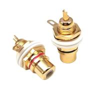 Spina femmina placcata oro Adattatore for montaggio a pannello su telaio Terminale altoparlante audio Connettore fono con dado a saldare(12pcs 6pairs)