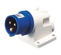 SPINA FISSA DA PARETE A 90° - IP44 - 2P+T 16A 200-250V 50/60HZ - BLU - 6H - C...