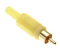 Spina Fono Con Pin Placcati In Oro E Alloggiamento In Plastica Gialla, Confezione Da 10 - Terminale A Spina Maschio Per Connettore Audio Video Adattatore Per Cavi Di Altoparlanti Con Struttura Solida