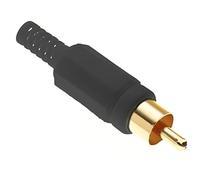 Spina Fono Con Pin Placcati In Oro E Alloggiamento In Plastica Nera, Confezione Da 10 - Terminale A Spina Maschio Per Connettore Audio Video Adattatore Per Cavi Di Altoparlanti Con Struttura Solida