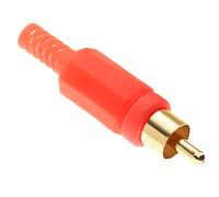 Spina Fono Con Pin Placcati In Oro E Alloggiamento In Plastica Rossa, Confezione Da 10 - Terminale A Spina Maschio Per Connettore Audio Video Adattatore Per Cavi Di Altoparlanti Con Struttura Solida