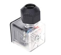 Spina Impermeabile, 5 Pezzi Elettrovalvola Solenoide Bobina Spina Antipolvere Trasparente con Luce Senza Cavo CC per Elettrovalvola (12V)