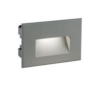 Segnapasso Liscio Da Esterno Moderno Spina Alluminio E Vetro Grigio Led 3W 4000K