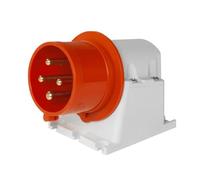 Spina industriale da parete, 380V 400V 415V, 4 poli 3P+T, 32A, IP54 - Rosi 1001183
