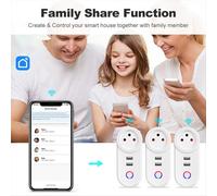 Spina intelligente Wi-Fi Israel Plug Tuya Smart Home 16A
