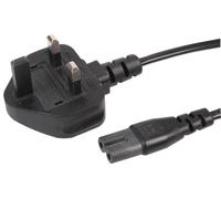 Spina Mains UK A Cavo C7, Nera, 5M - PRO ELEC