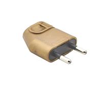 Spina maschio 2P 6A laterale oro