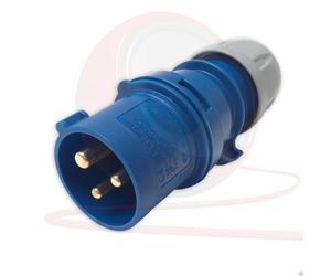 Spina Maschio Blu Ceeform 2P+E 16A 240V Cavo Montato. 3 Poli. PCE (013-6)