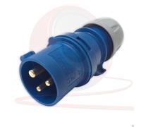 Spina Maschio Blu Da 32Amp 240V 2P+E Ceeform Con Montaggio. 3 Poli PCE (023-6)