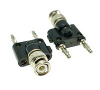 Spina maschio BNC a due connettori for connettori a banana doppi da 4 mm Adattatore connettore coassiale Splitter adattatore 1M2M