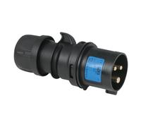 10 SPINE VOLANTI CEE 3 POLI (2P+T 6H) IP44 16A NERA PER LO SPETTACOLO
