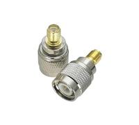 Spina maschio da 2 pezzi da SMA a TNC;Convertitore di prova connettore adattatore coassiale jack femmina RF in ottone(Type 4-2pcs)