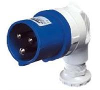 Spina Mobile 90 Gradi IP44 2P+T 16A 200-250V 50/60Hz Blu Cablaggio A Vite