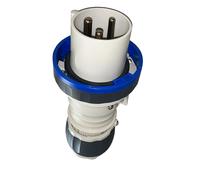 Spina Mobile Diritta Hp Ip66 63A 200-250V Blu