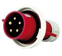 Spina Mobile Diritta Industriale 380V 16A 3P+N+T IP67 Rossa Maurer