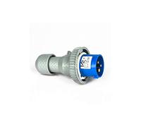 Spina mobile industriale 230V 32A IP67 poli 2P+E Serie diamante blu marca VB norme CEI EN 60309-1-2 certificazione CE