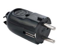 Spina Mobile Schuko Fme Nero 2P con T 16A 5 Pezzi