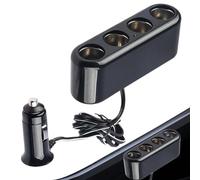 Spina multipla per auto 12 V, spina multipla per auto, adattatore USB, adattatore di alimentazione per telefono, presa adattatore a 4 vie, adattatore triplo 1e2 V per auto, CA