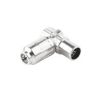 Spina per antenna TV a gomito maschio, compatibile con collegamenti TV, ideale per migliorare la ricezione del segnale.