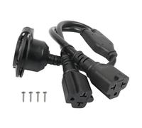 Spina Per Porta CA - Porta di Ricarica CA Impermeabile 20A | Spina per Camper Standard Americano 125 Volt - Per Veicoli, Barche, Rimorchi, Yacht, Esterno, Box Batteria, Carrello Mobile