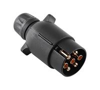Spina per Rimorchio Elettrico N-Type Adattatore per Connettore per Cablaggio a 7 poli in Plastica Nero 12V 7 Pin