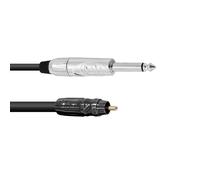 Spina RCA da 2 m Spina jack Cavo adattatore mono da 6,3 mm Cavo RCA Cavo stereo Collegamento audio Nero Omnitronic