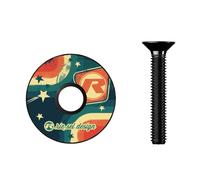 Riesel Design - STEM cap - Tappo di direzione per Bicicletta di Alta qualità in Carbonio + Vite in Alluminio anodizzato, 6 g. !!! Taglia 1 1/8'' - Hero