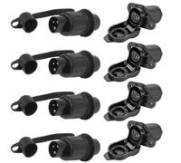 SPINA RIMORCHIO 3 POLI 12V + PRESA RIMORCHIO 4 PEZZI ACCESSORI AUTO