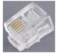 Spina RJ12 Spina dritta Poli: 6P6C Trasparente TRU COMPONENTS TC-2525002 100