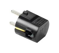 Spina schuko 16A 220V 230V, ad angolo, piegata a 90°, standard tedesco, nero, modello professionale, in policarbonato di alta qualità, ideale per cavi di alimentazione, prolunghe, elettrodomestici