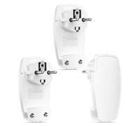 Spina Schuko Piatta,3 Pezzi Connettori Piatti Bianchi, IP20 250 V (16A),Spina Piatta con Maniglia Pieghevole Spine Schuko per Cavi con Sezione 1,5 mm², Spina Europea per Uso Domestico