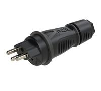 PCE Spina di sicurezza 0323 SS PA6/TPE 250 V IP55 Nera