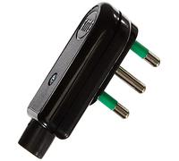 Spina a squadra piatta 2 poli + terra nera - nera 16a 80041 10 pezzi Fanton