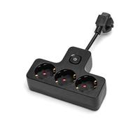 Spina tedesca a 3 fori, ideale per connessioni sicure. con un pratico cavo corto da 5 cm, dispositivi elettrici che richiedono uno spazio limitato.